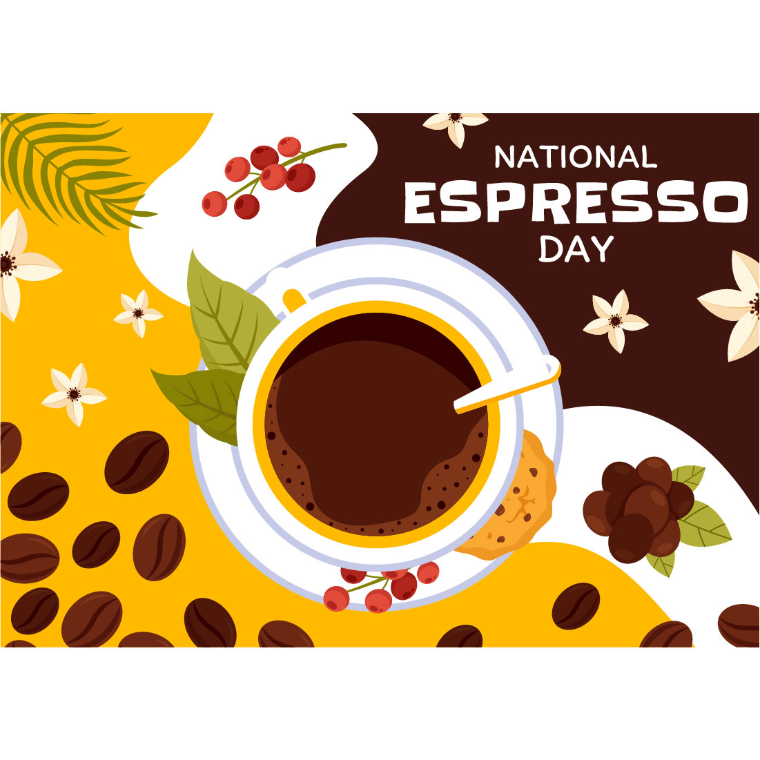 11 National Espresso Day Illustration preview image.