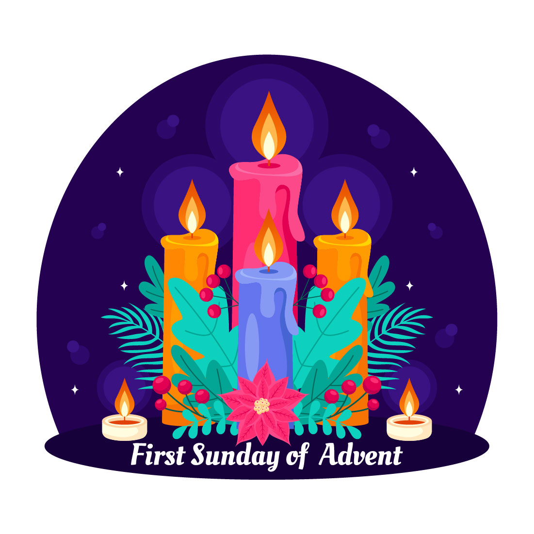 12 First Sunday of Advent Illustration cover image.