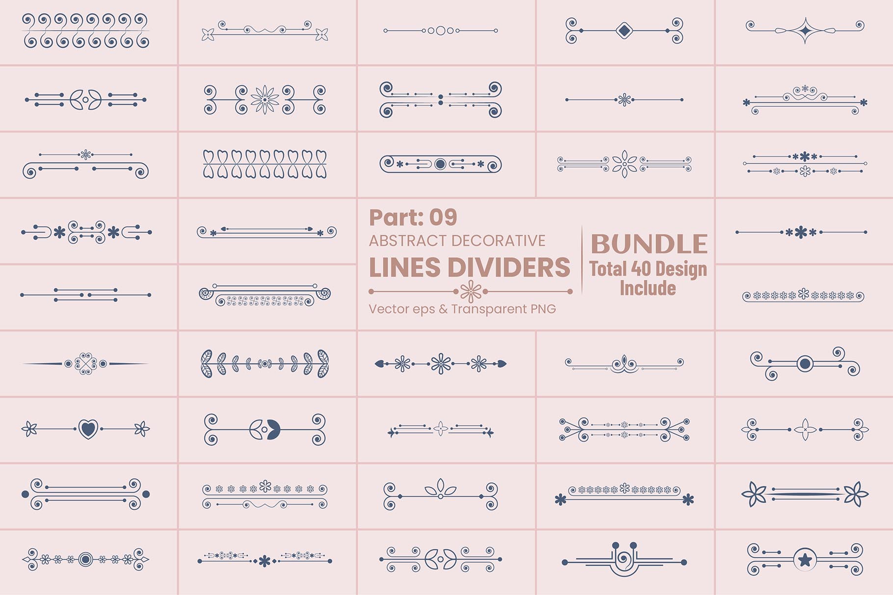 floral dividers frames set 40 cover 729