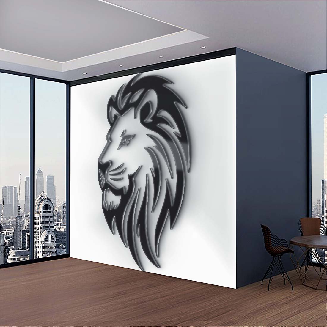 A bold and majestic Lion Head Logo preview image.