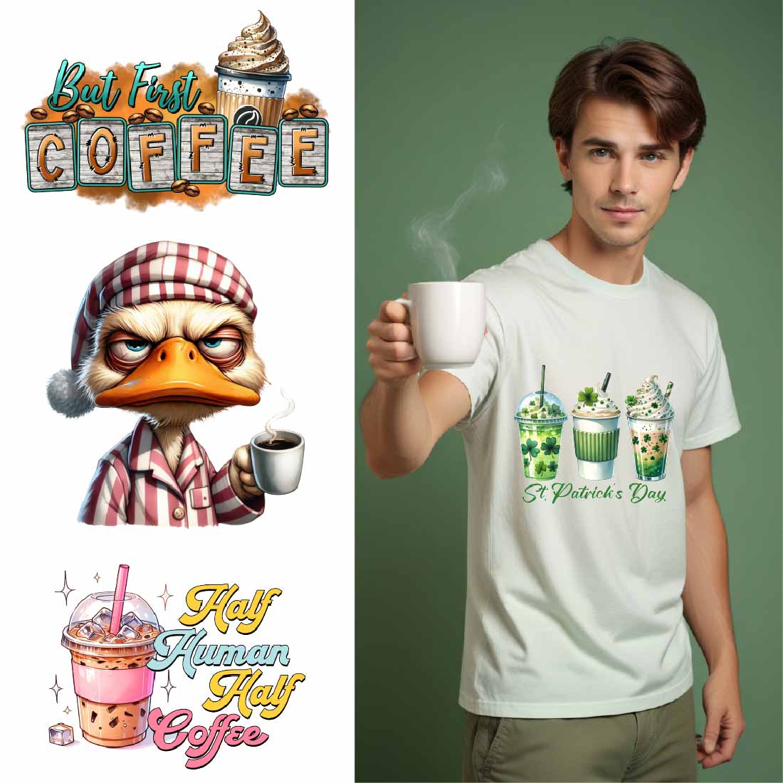 15 +Coffee T-Shrits Design Bundle : Coffee 15+ Sublimation Design For T-Shrits preview image.