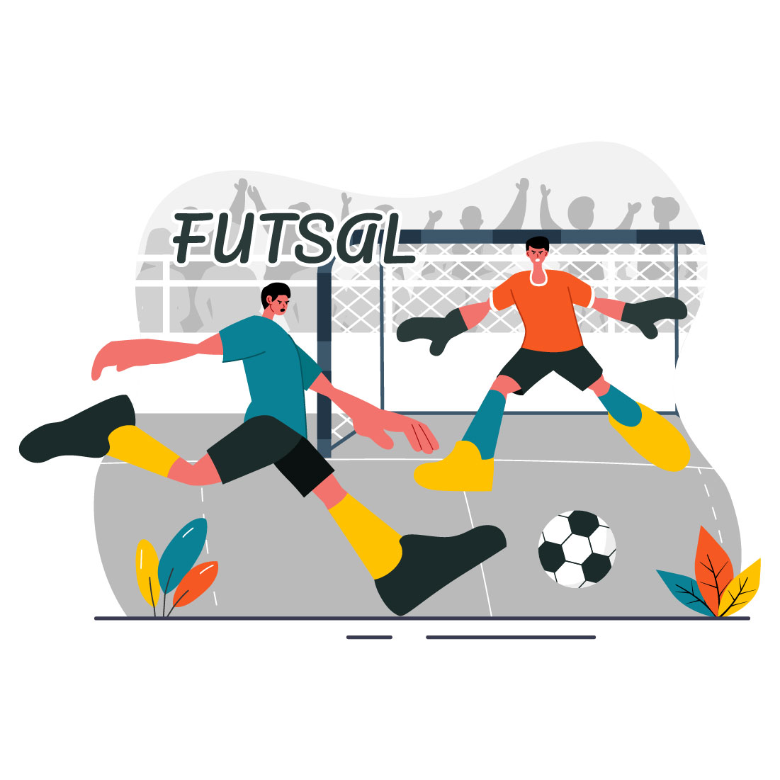 9 Futsal or Football Sport Illustration cover image.