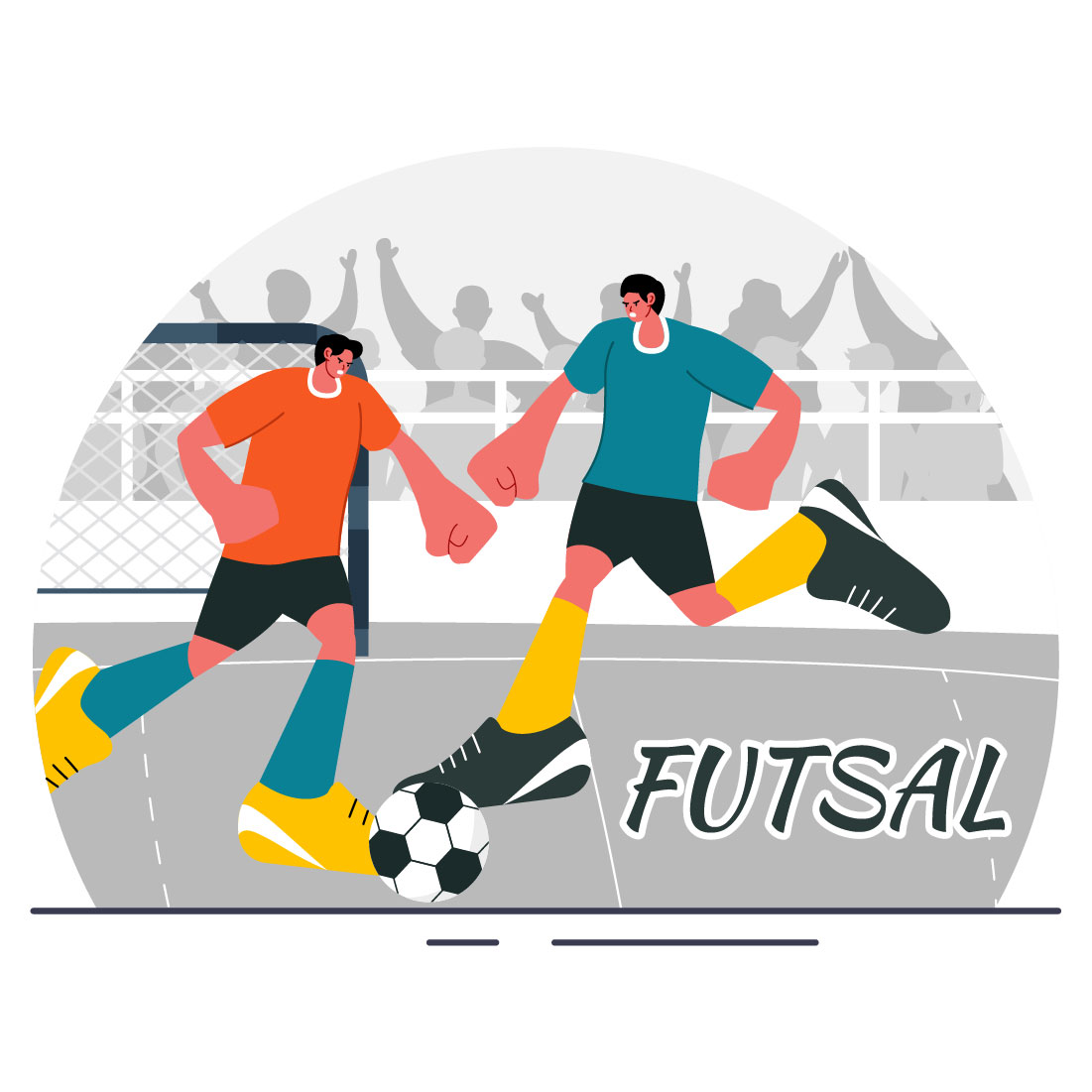 9 Futsal or Football Sport Illustration preview image.