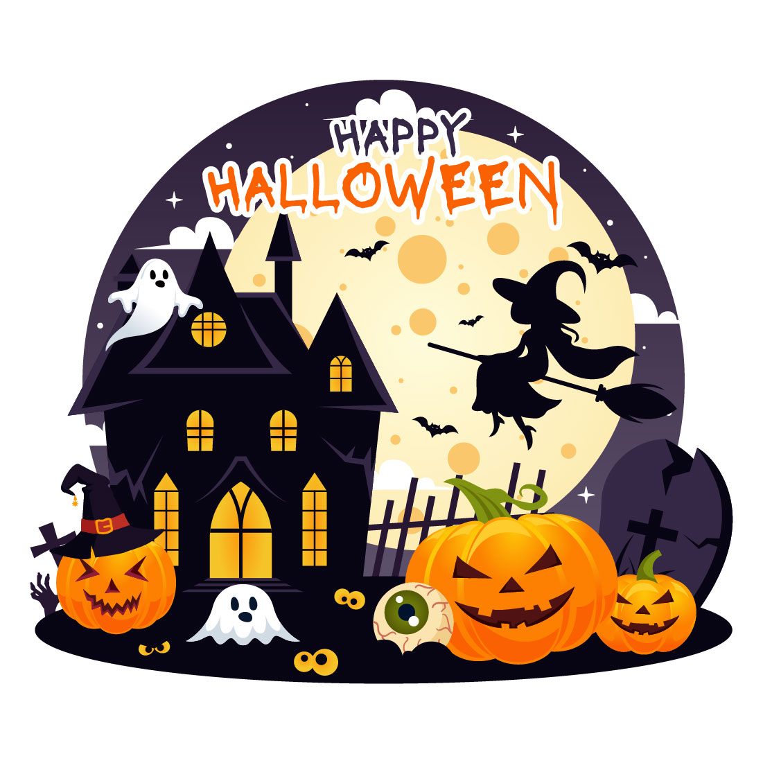 14 Halloween Night Background Illustration cover image.