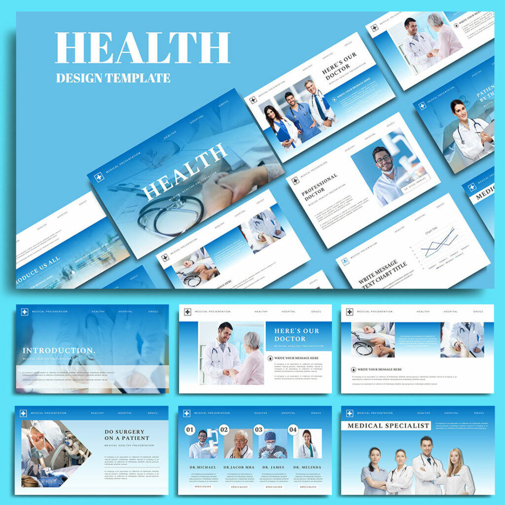 Health Powerpoint Template. - MasterBundles