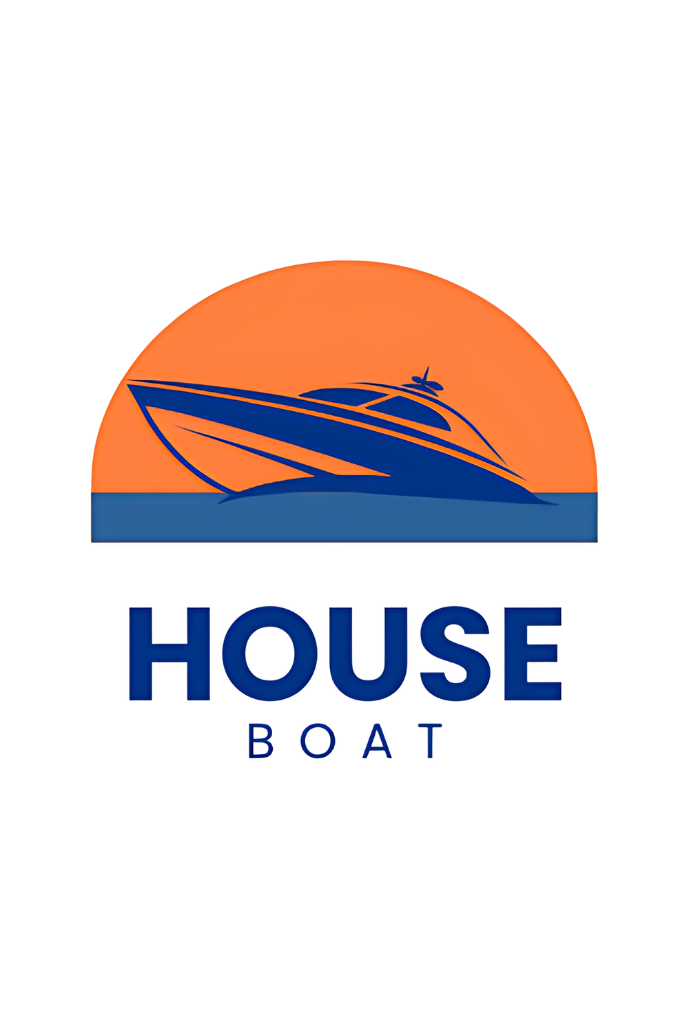 House boat Image (PNG File) pinterest preview image.