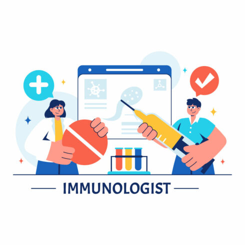 13 Immunologist Vector Illustration cover image.