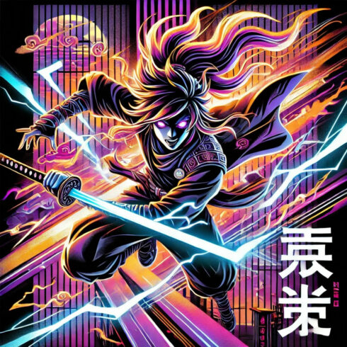 Limited Edition Neon Samurai: Unleash Your Power! cover image.