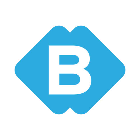 Initial Letter B Logo or Icon Design Vector Image Template cover image.