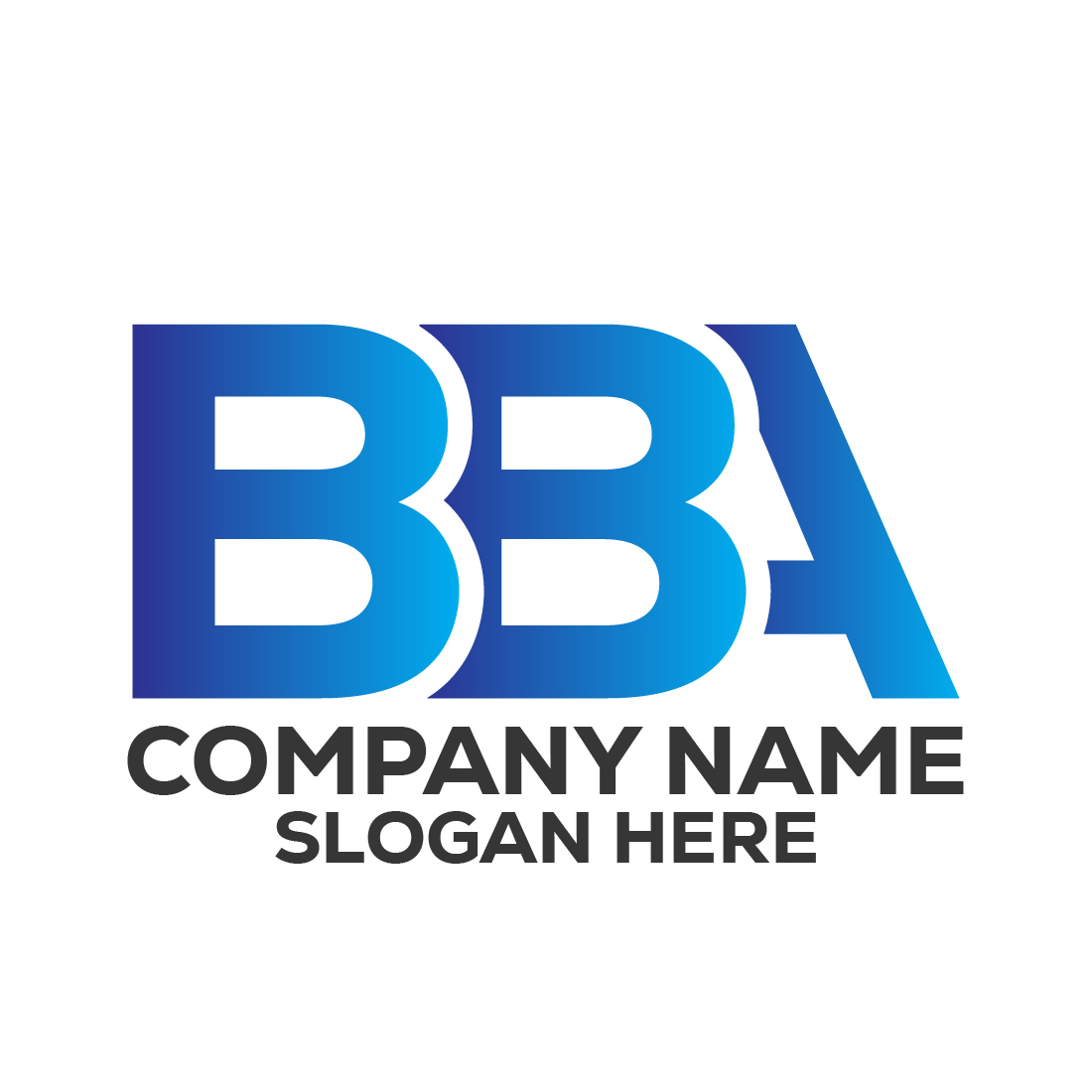 initial letter bba logo or icon design vector image template 56