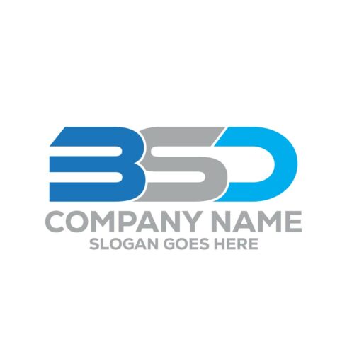 Initial Letter BSD Logo or Icon Design Vector Image Template cover image.