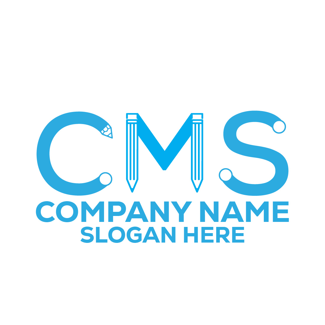 initial letter cms logo or icon design vector image template 382