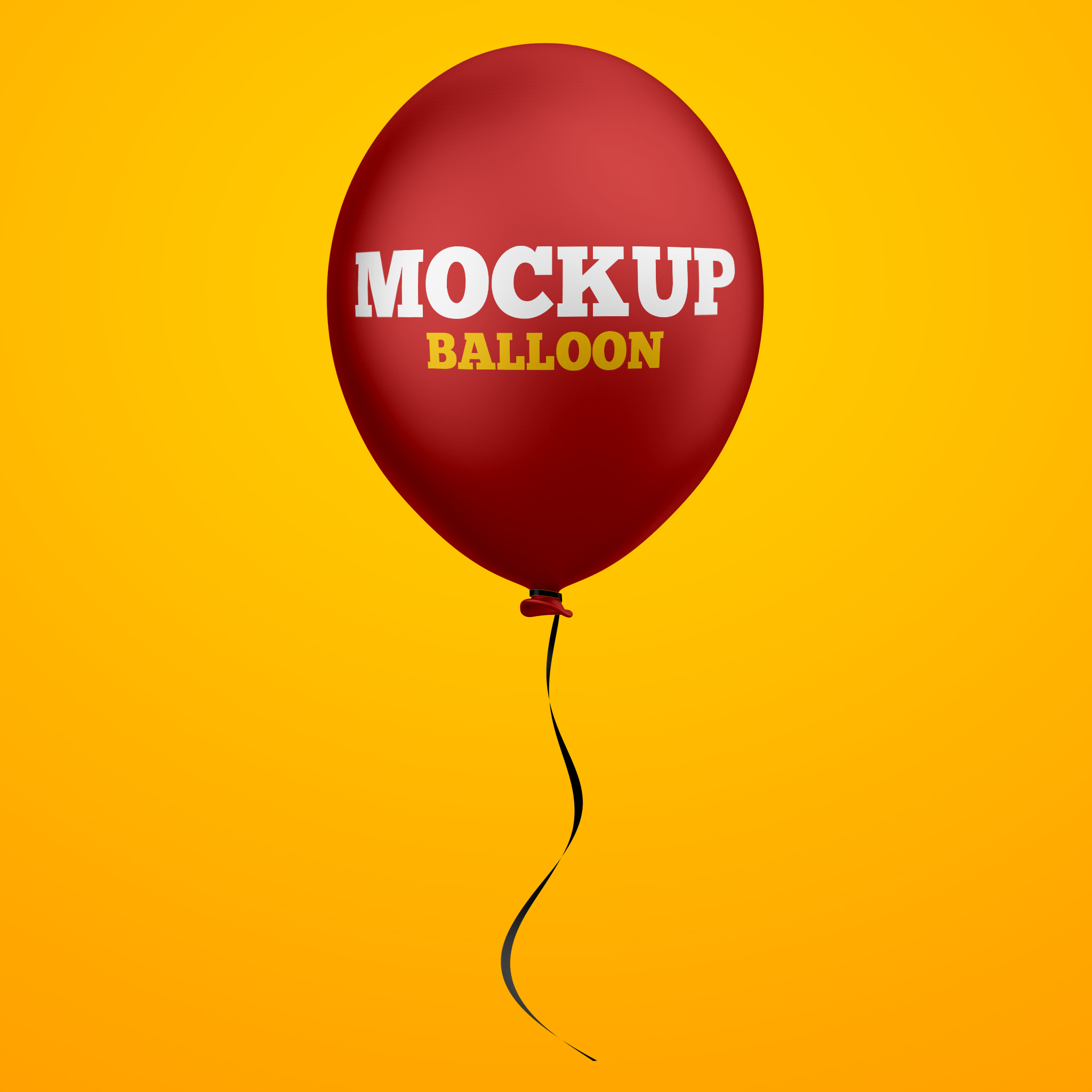 Floating Helium Balloons Mockup Set preview image.