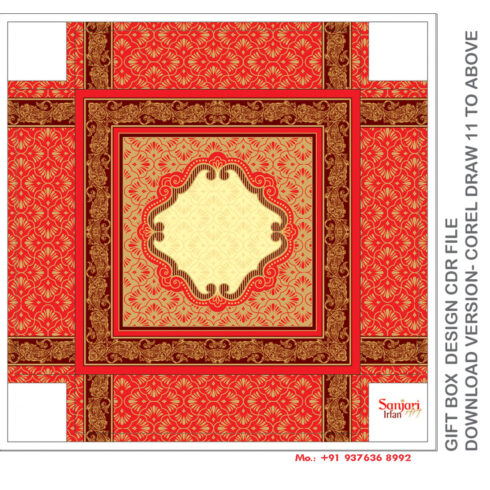 GIFT BOX DESIGN CDR FILE DOWNLOAD VERSION- COREL DRAW 11 TO ABOVE FULL EDITABLE cover image.