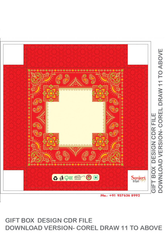 GIFT BOX DESIGN CDR FILE DOWNLOAD VERSION- COREL DRAW 11 TO ABOVE FULL EDITABLE - MasterBundles