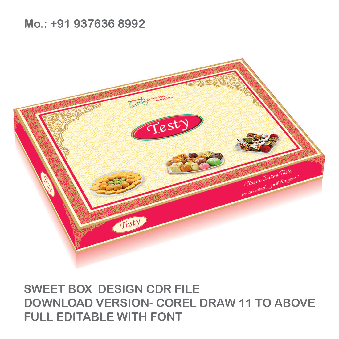 SWEET BOX DESIGN CDR FILE DOWNLOAD VERSION- COREL DRAW 11 TO ABOVE FULL EDITABLE preview image.