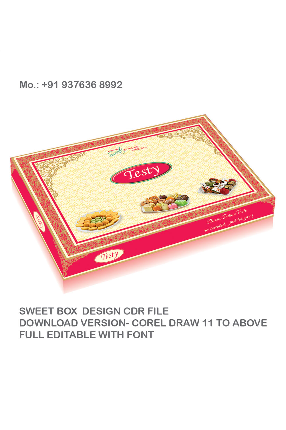 SWEET BOX DESIGN CDR FILE DOWNLOAD VERSION- COREL DRAW 11 TO ABOVE FULL EDITABLE pinterest preview image.