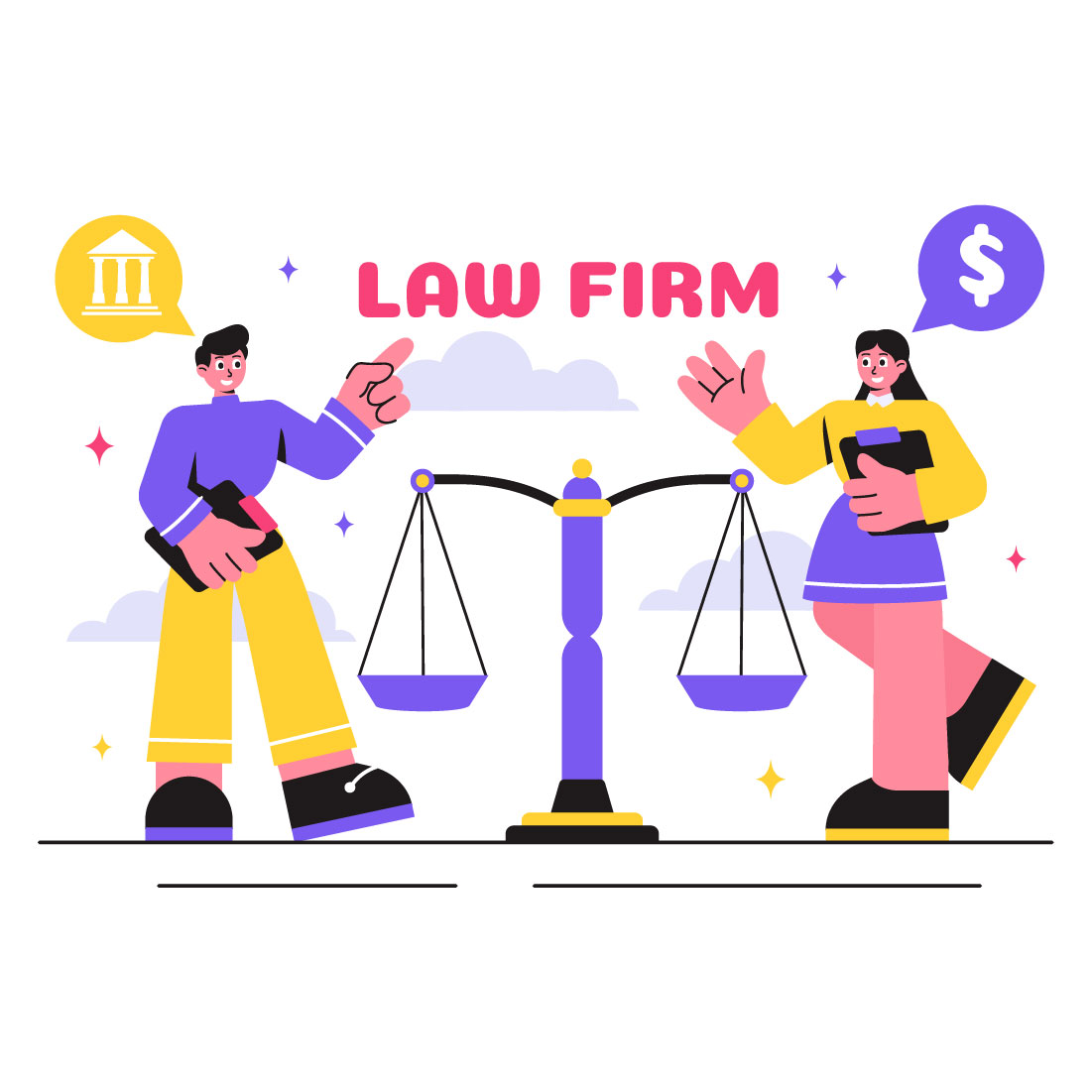 14 Law Firm Services Illustration preview image.