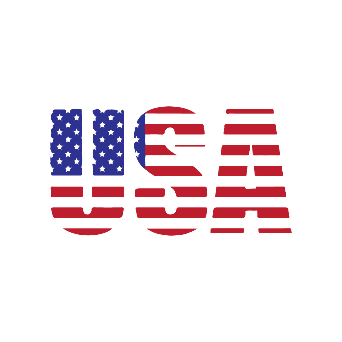 Letter USA Logo or Icon Design Vector Image Template cover image.