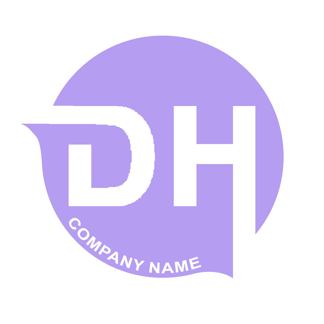 Initial Letters DH Logo company name or Icon Design Vectors Image Templates preview image.