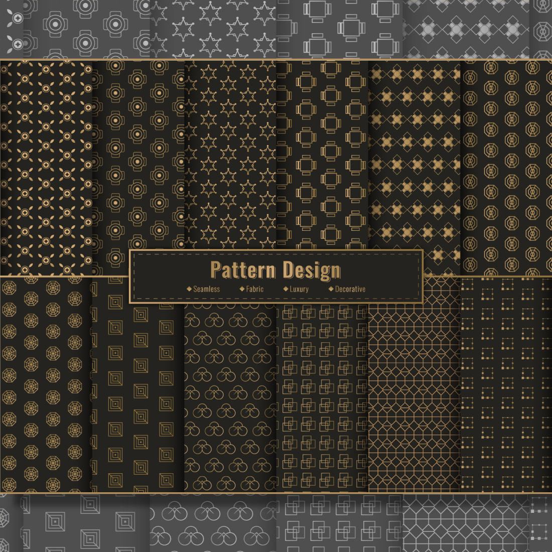 Seamless decorative luxury patterns design cover image.