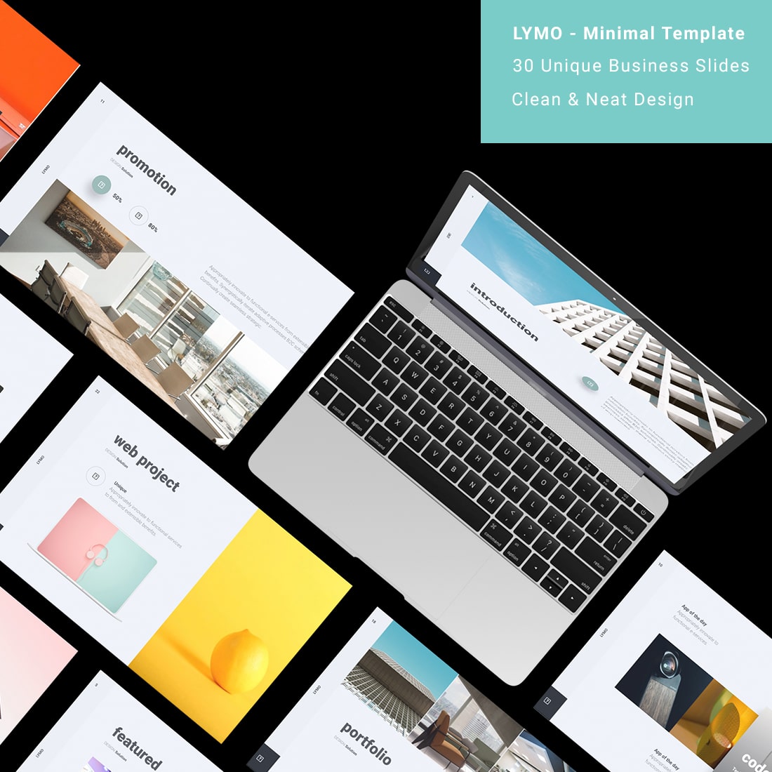 LYMO - Minimal Presentation Template preview image.