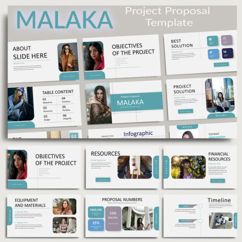 Malaka Persentation Template cover image.