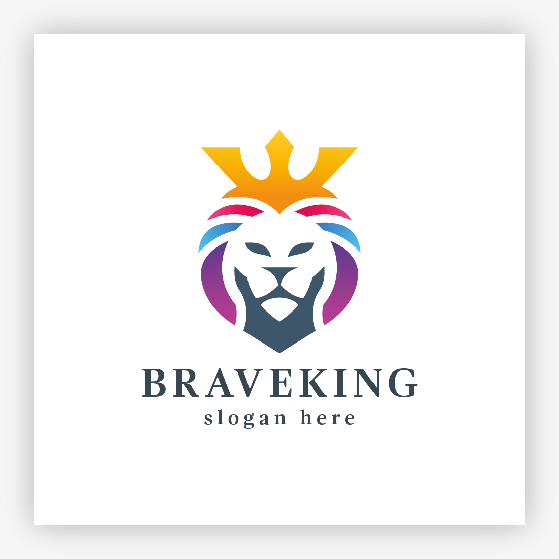 Brave King Lion Logo cover image.