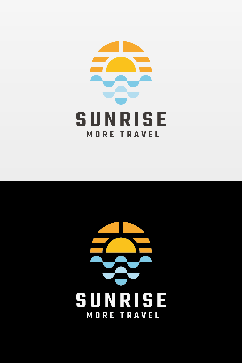 Sunrise More Travel Logo pinterest preview image.