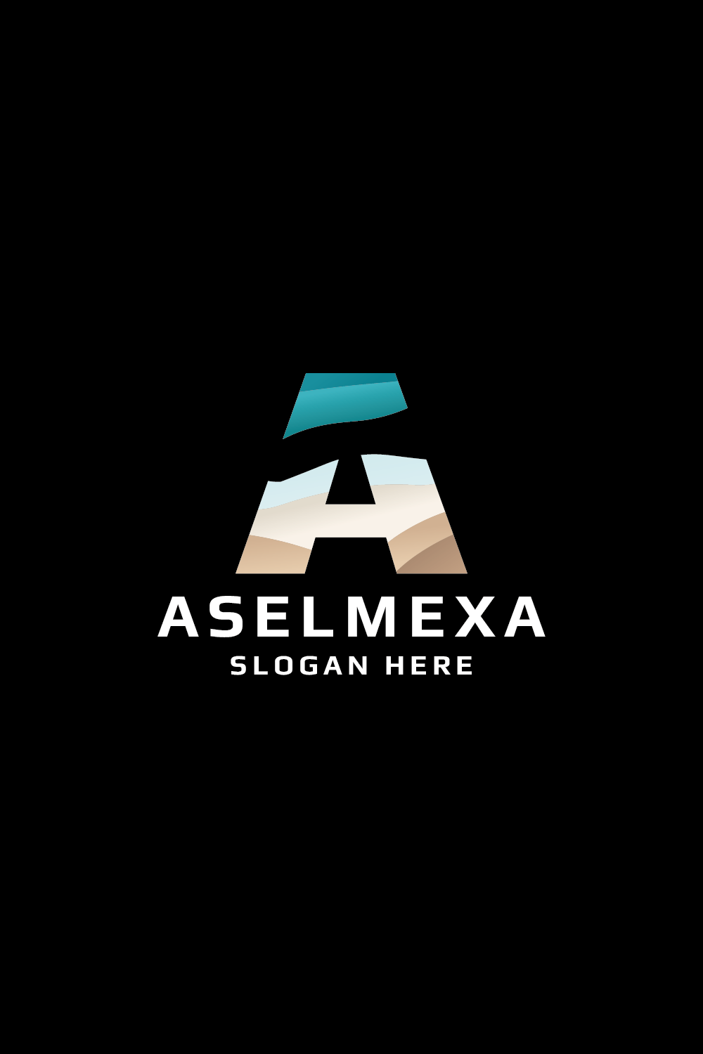 Aselmexa Letter A Logo pinterest preview image.