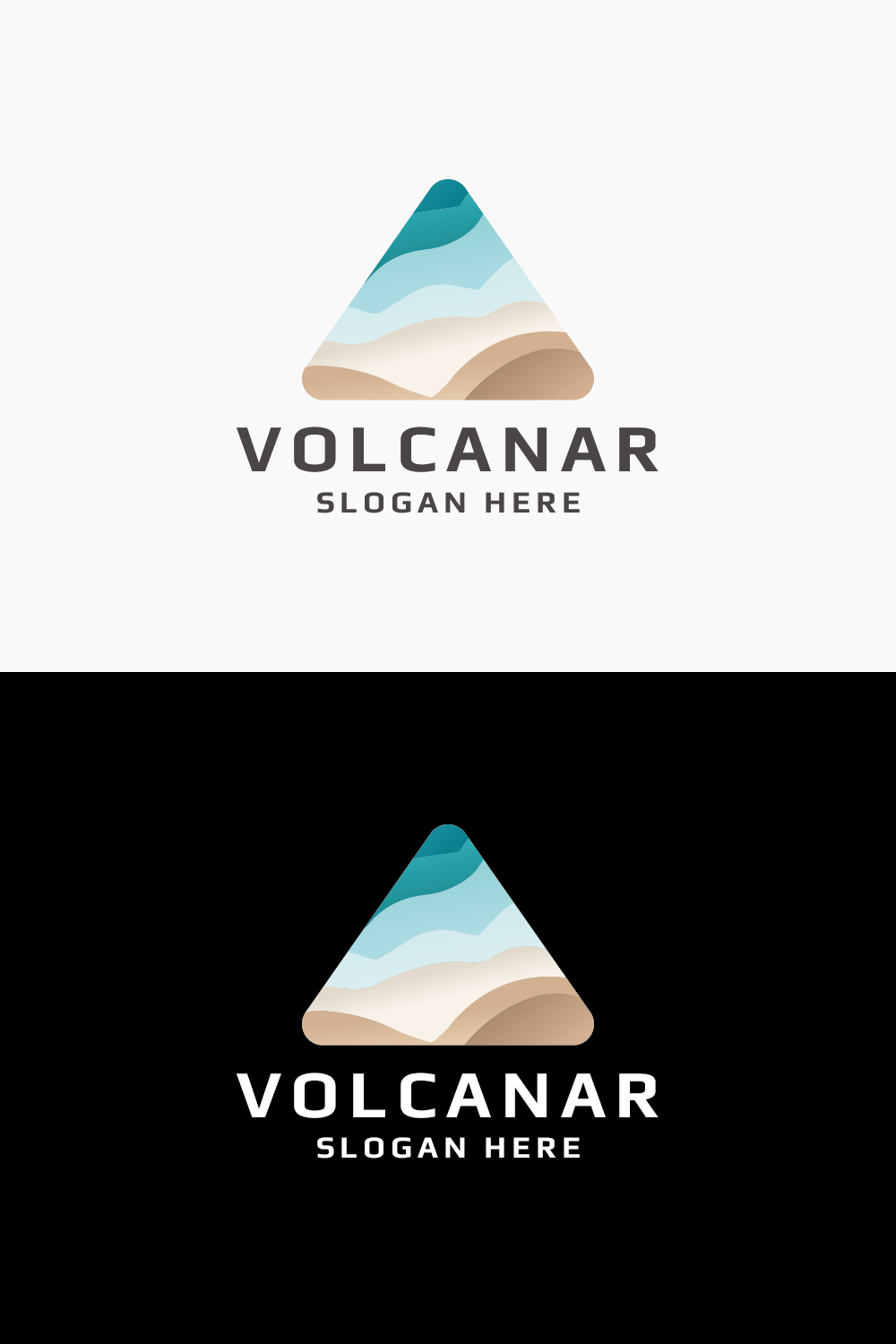 Triangle Nature Volcano Logo pinterest preview image.