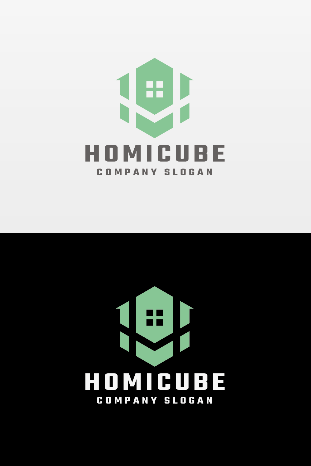 Home Cube Real Estate Logo pinterest preview image.