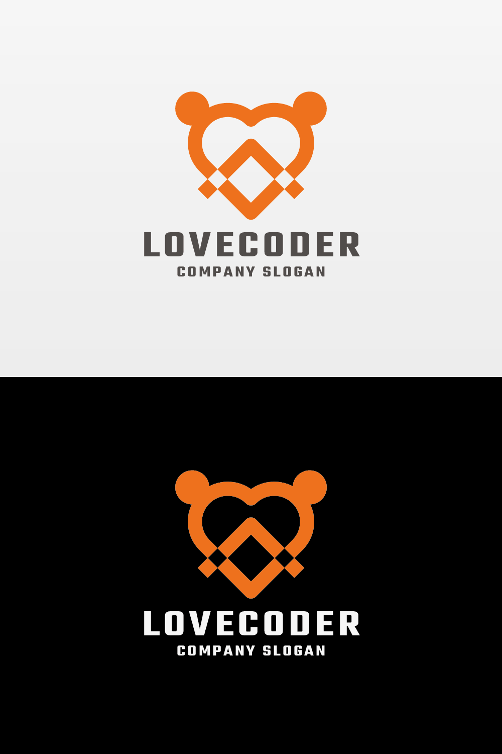 Love Coder Technologies Logo pinterest preview image.