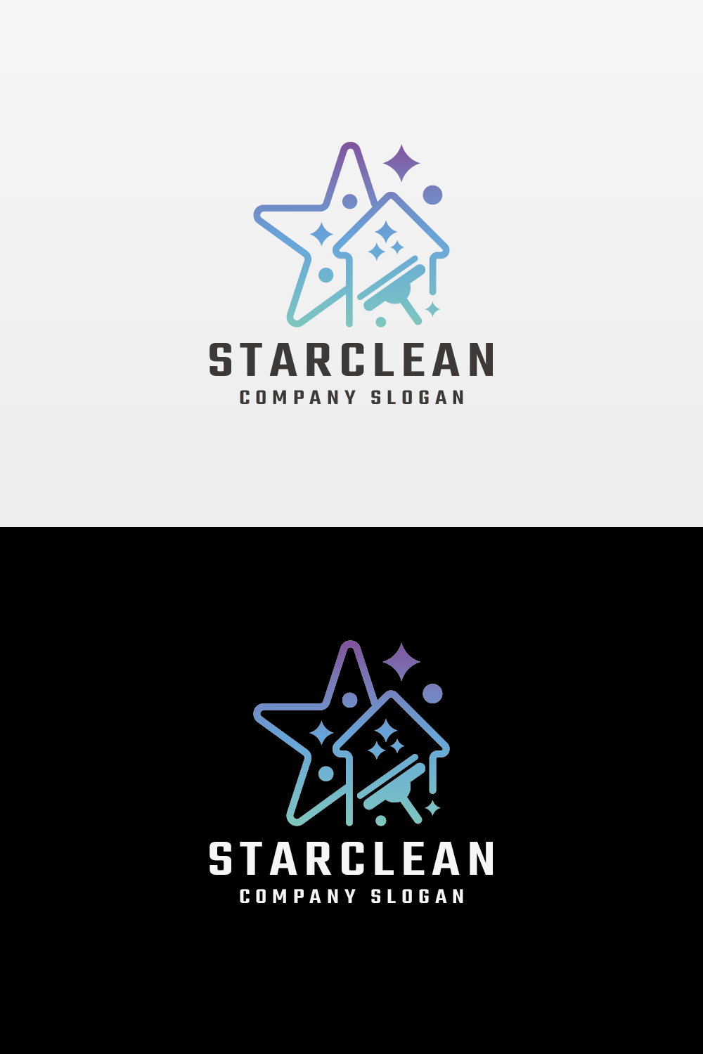 Star Clean Home Logo pinterest preview image.