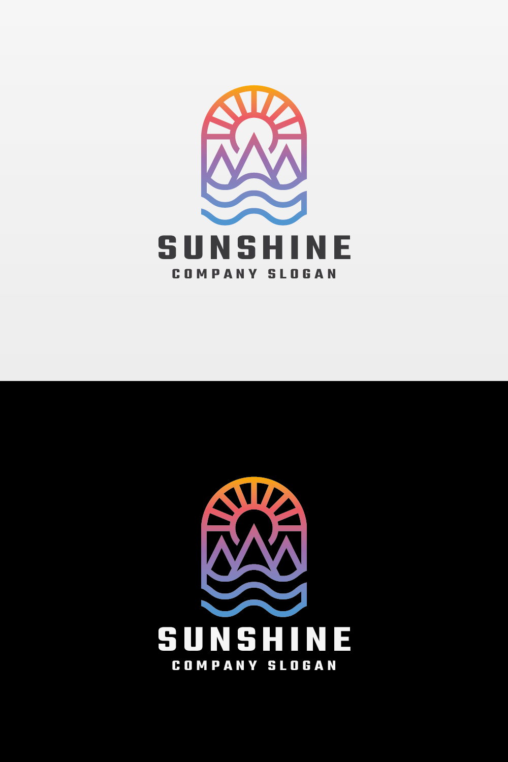 Sun Shine Nature Summer Logo pinterest preview image.