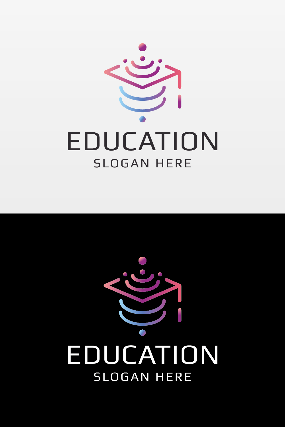 Online Digital Education Logo pinterest preview image.