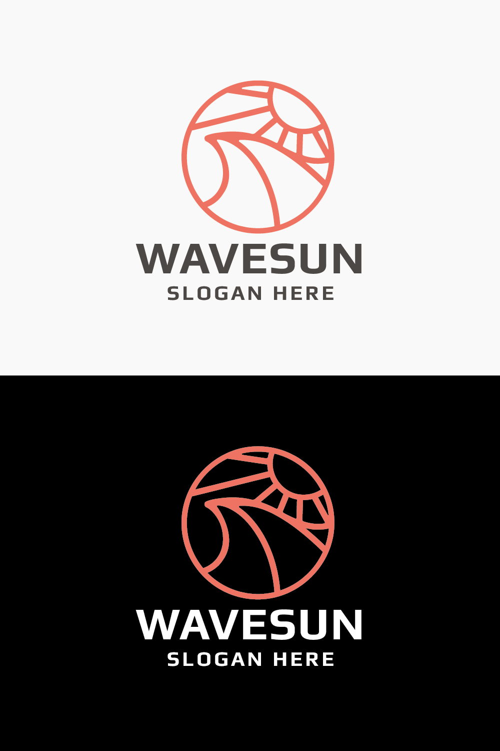 Wave Sun Travel Logo pinterest preview image.