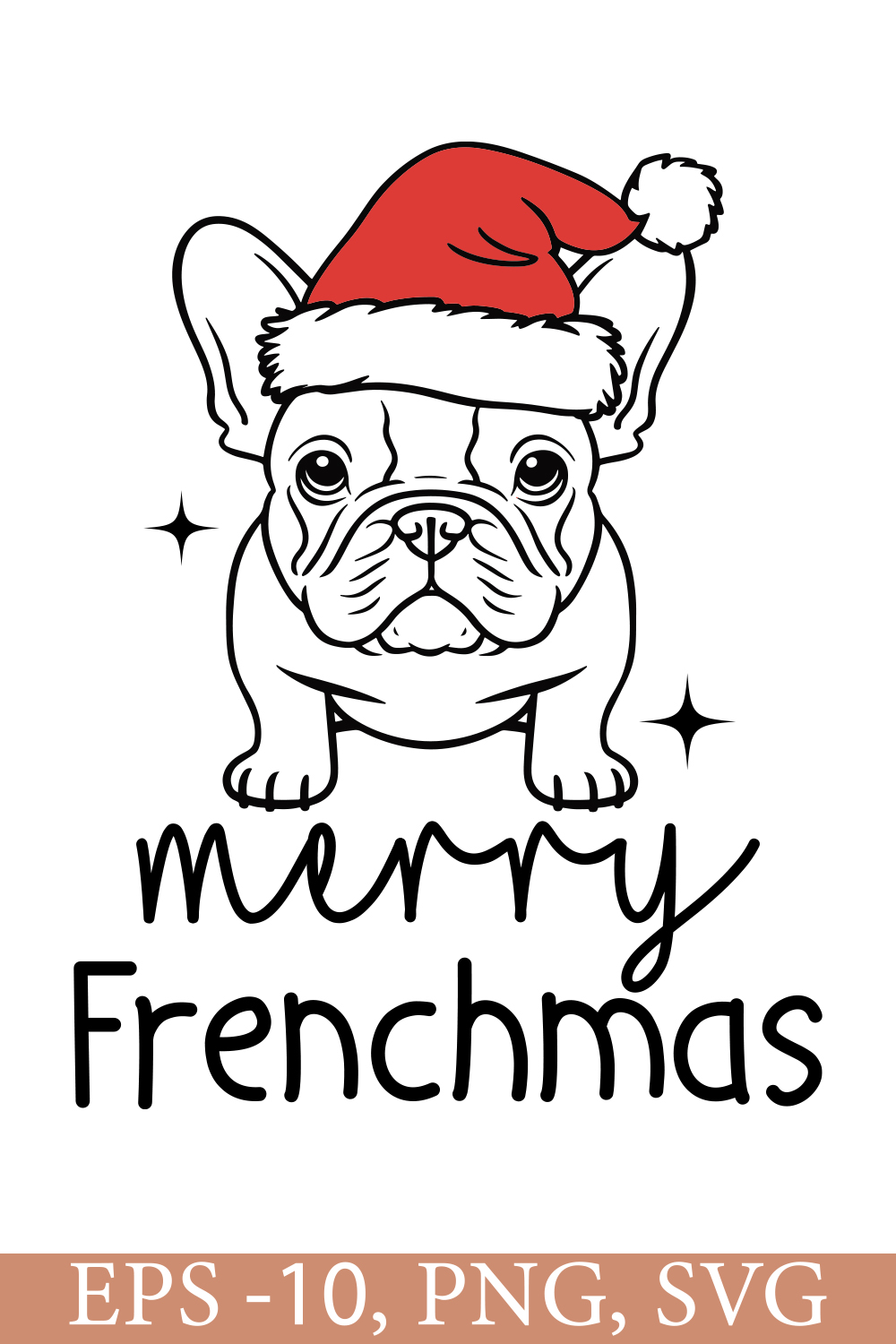 Merry Frenchmas Tshirt pinterest preview image.