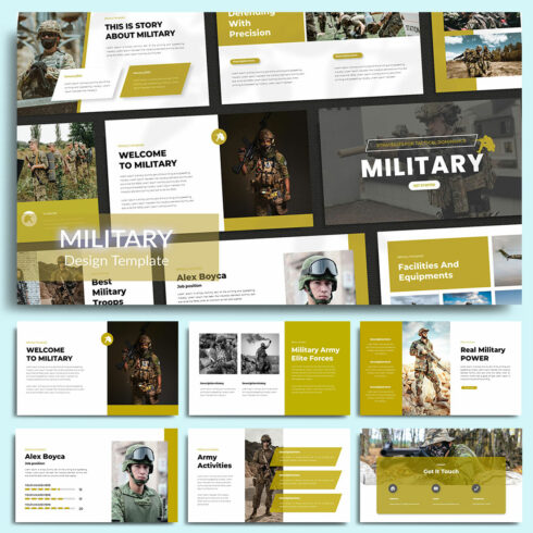 Military Persentation Template cover image.