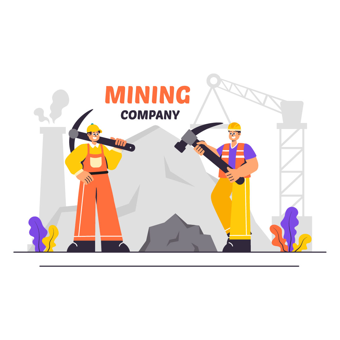 11 Mining Company Illustration preview image.