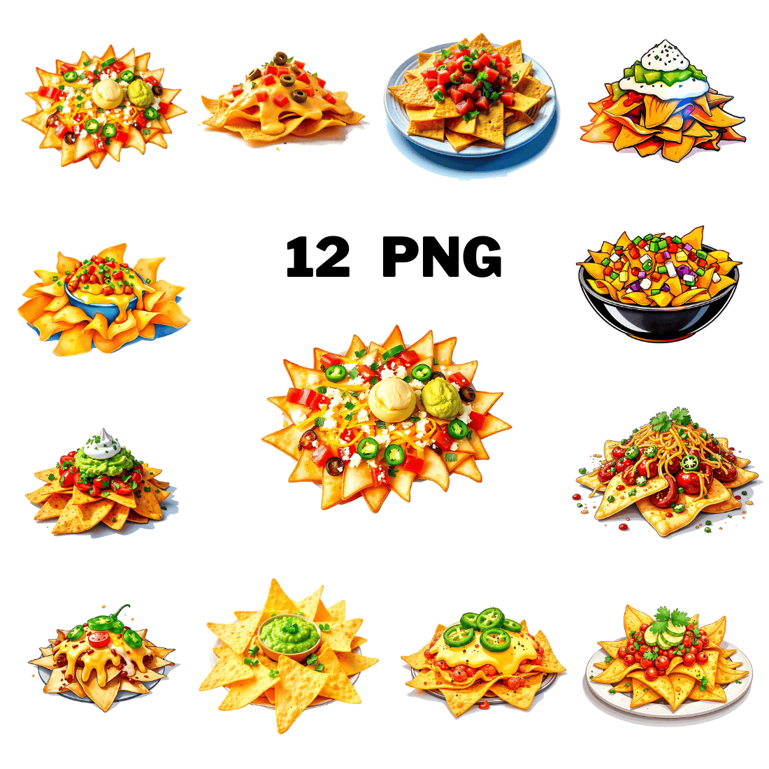 Nacho Mexican food Sublimation Clipart cover image.