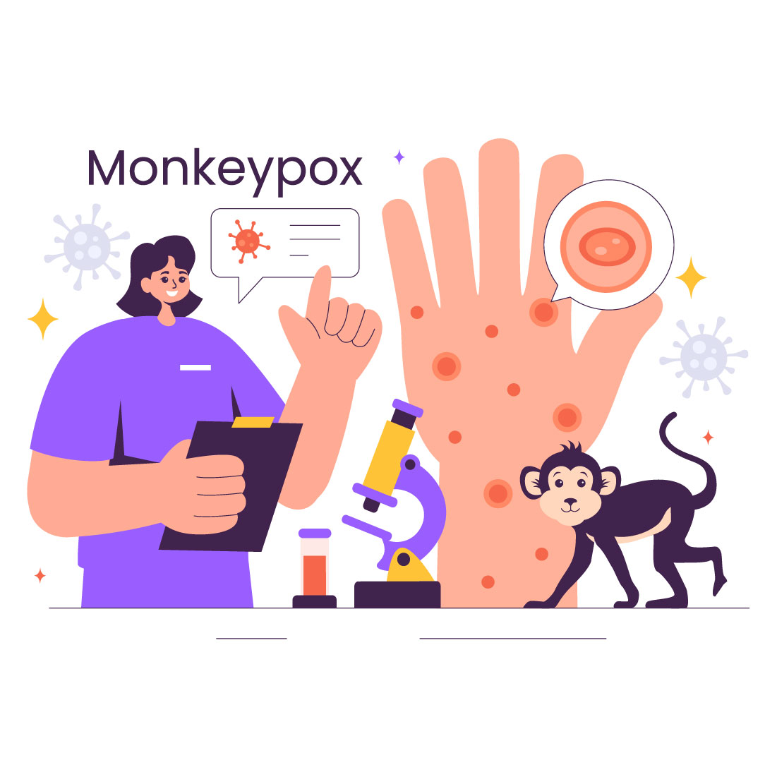 9 Monkeypox Outbreak Illustration preview image.