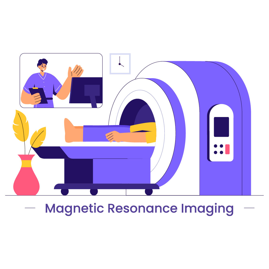 9 MRI or Magnetic Resonance Imaging Illustration preview image.