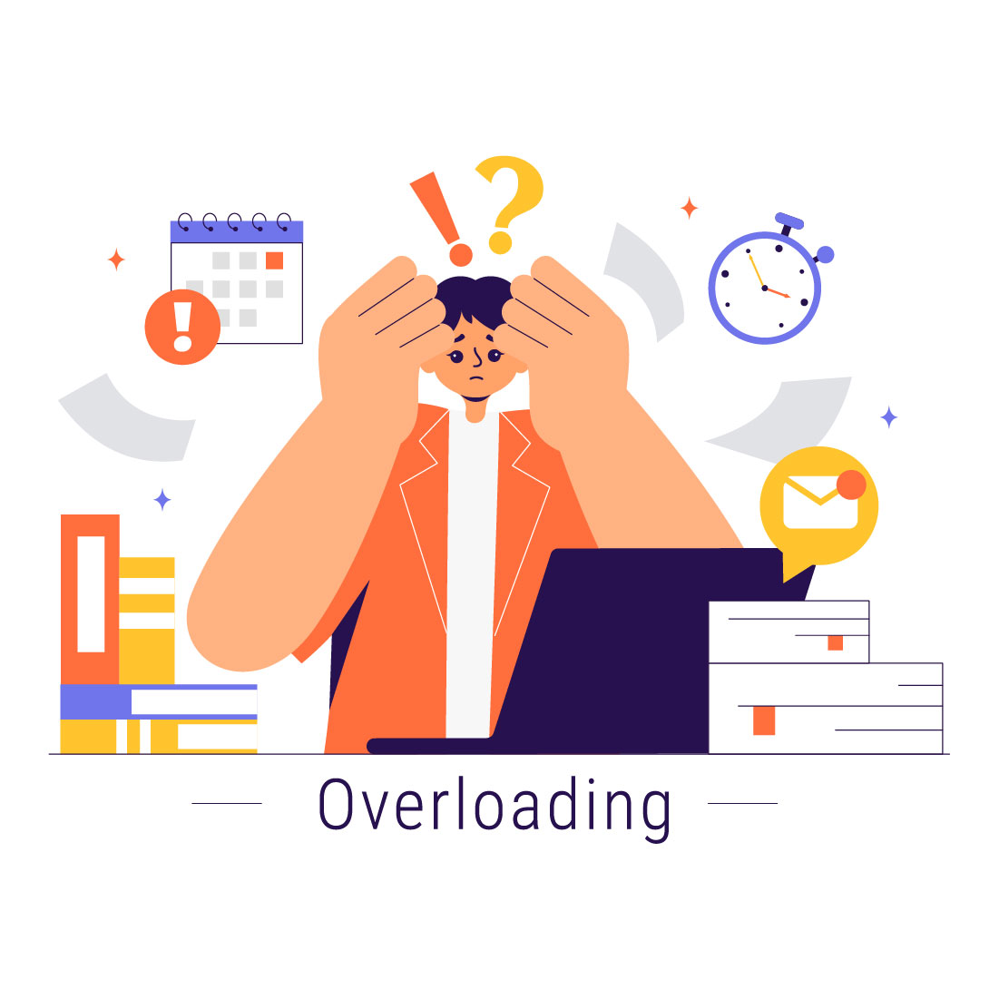 9 Overloading Business Illustration preview image.