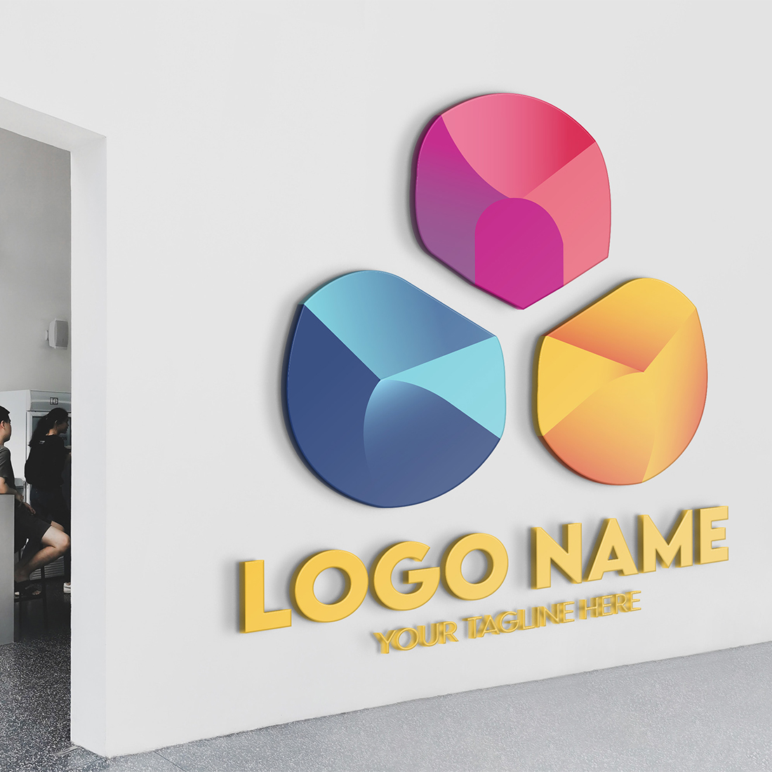 Modern Minimalist Tech Start-up Logo Design for Businesses With AI Chipset Sign, Professional Creative Artificial Intelligence Start-up Luxury Elegant Gradient Monogram Logo Design for Brands Companies preview image.