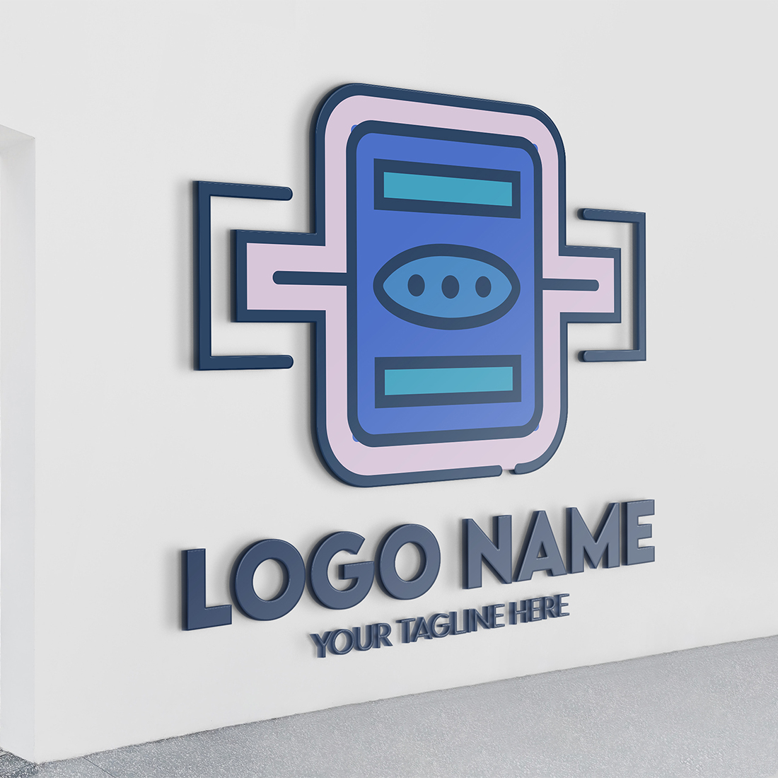 Modern Minimalist Tech Start-up Logo Design for Businesses With AI Chipset Sign, Professional Creative Artificial Intelligence Start-up Luxury Elegant Gradient Monogram Logo Design for Brands Companies preview image.