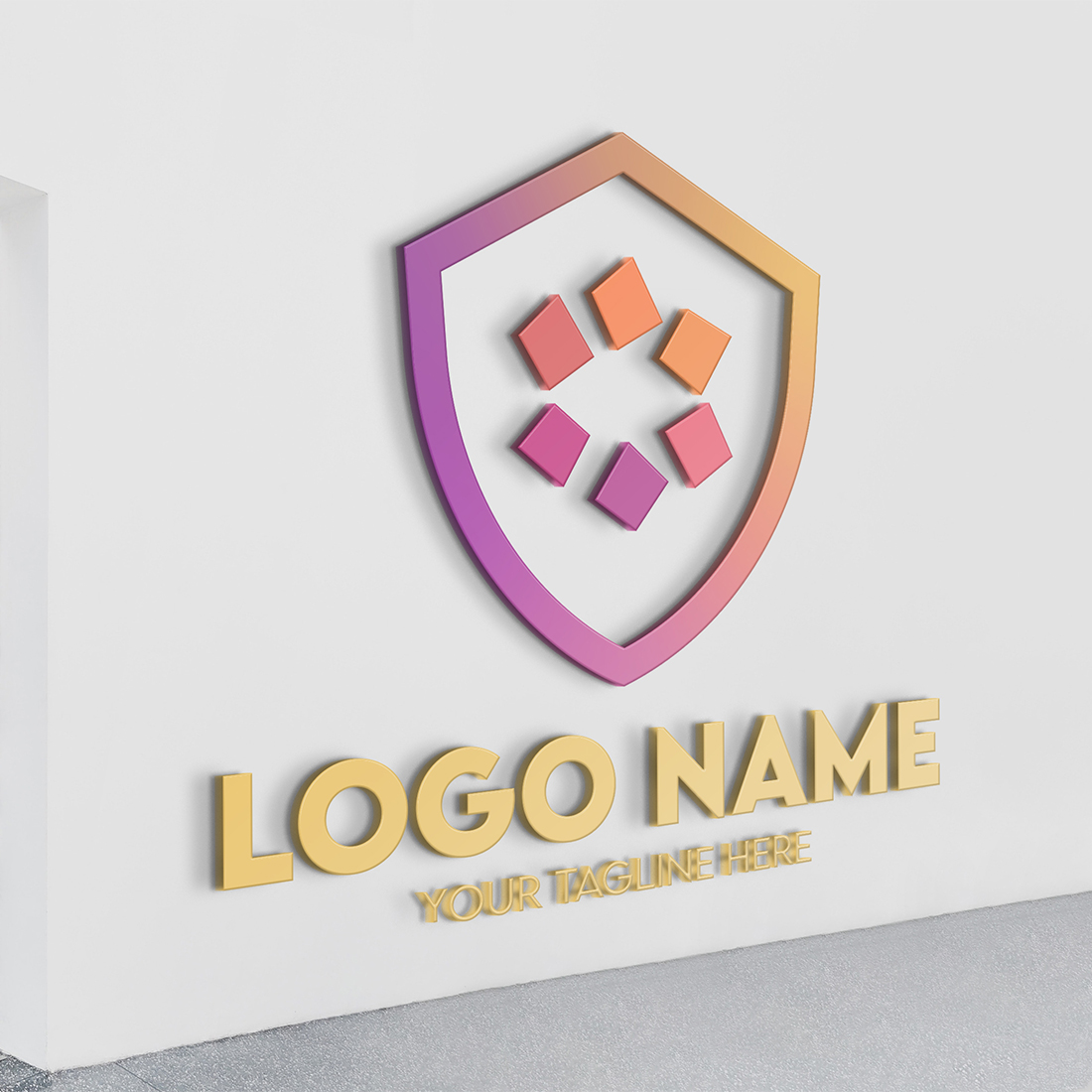 Modern Minimalist Tech Start-up Logo Design for Businesses With AI Chipset Sign, Professional Creative Artificial Intelligence Start-up Luxury Elegant Gradient Monogram Logo Design for Brands Companies preview image.