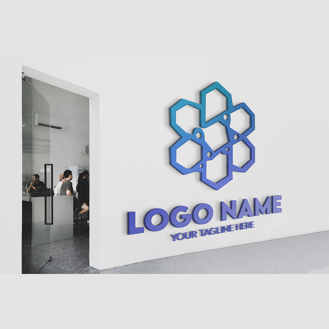 Modern Minimalist Tech Start-up Logo Design for Businesses With AI Chipset Sign, Professional Creative Artificial Intelligence Start-up Luxury Elegant Gradient Monogram Logo Design for Brands Companies preview image.