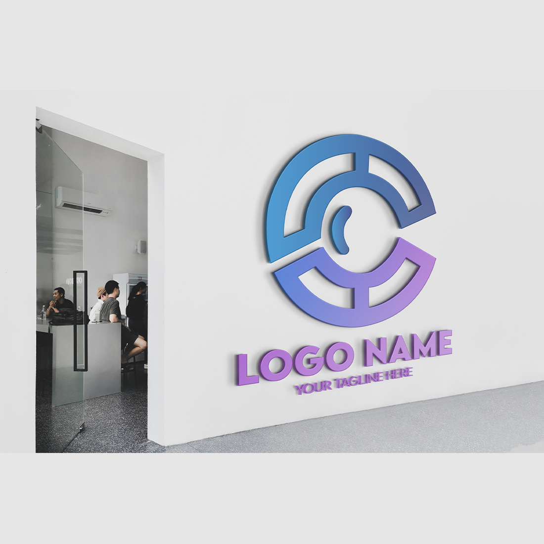 Modern Minimalist Tech Start-up Logo Design for Businesses With AI Chipset Sign, Professional Creative Artificial Intelligence Start-up Luxury Elegant Gradient Monogram Logo Design for Brands Companies preview image.