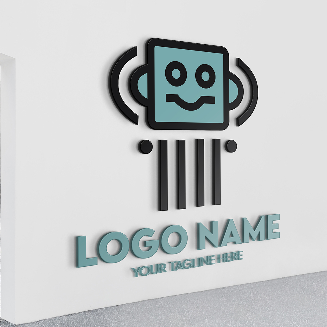 Modern Minimalist Tech Start-up Logo Design for Businesses With AI Chipset Sign, Professional Creative Artificial Intelligence Start-up Luxury Elegant Gradient Monogram Logo Design for Brands Companies preview image.